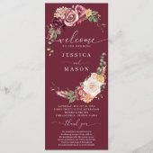 Blush Huwelijksprogramma Rustiek Land Boho Programma (Voorkant)