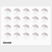 Blush Hydrangea Doopsticker Ronde Sticker (Vel)