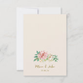 Blush Hydrangea Floral Enregistrer la carte Mariag (Dos)