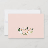 Blush Hydrangea Trouw RSVP Kaart (Achterkant)