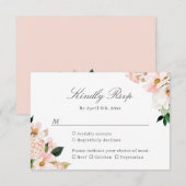 Blush Hydrangea Trouw RSVP Kaart (Voorkant / Achterkant)