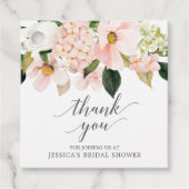 Blush Hydrangea Vrijgezellenfeest Hartelijk dank Bedankjes Labels (Voorkant)