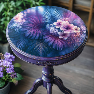 Blush Indigo Tropische Bloem Decoupage Tissuepapier
