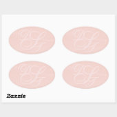 Blush Initialen Envelop Stickers (Vel)