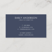 BLUSH INK BLUE BRUSH MARK CIRCLE LOGO MONOGRAM VISITEKAARTJE (Achterkant)