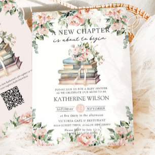 Blush Ivoor Bloemen Nieuw Chapter Baby shower Kaart