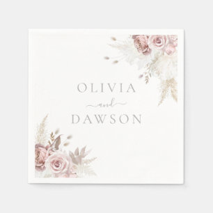 Blush & Ivoor Elegant Bruiloft Servet