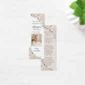 Blush Ivory Floral Photo Funeral Signet (Bureau)