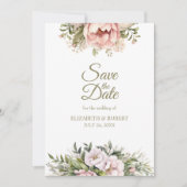 Blush & Ivory Pioen Save the Date (Voorkant)