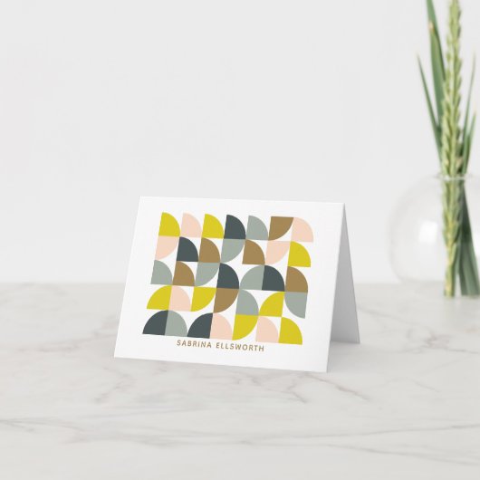 Blush jaune gris motif géométrique personnalisé (Devant)