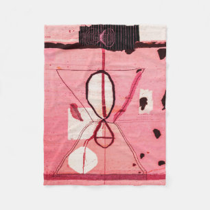Blush Kilim: Roze Marokkaanse erfgoedkunst Fleece Deken