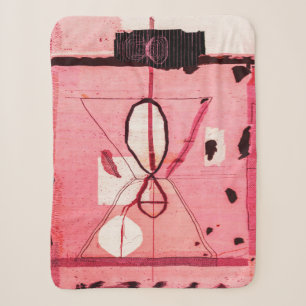 Blush Kilim: Roze Marokkaanse erfgoedkunst Sherpa Deken