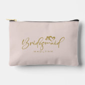 Blush Kleur Bruidsmeisje Script Naam Cosmetische G Etui (Voorkant)