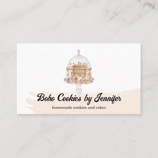 Blush koekjes snoepjes koekjes bakkerij desserts visitekaartje (Voorkant)