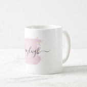 Blush Kwaststreek Gouden Stippen Koffiemok (Voorkant rechts)