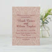Blush Lace Elegant Wedding Invitation (Debout devant)