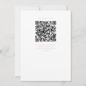 Blush Laurel Monogram Wedding Invitation QR Code (Dos)