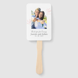 Blush Laurel verlaat modern trouwprogramma Handwaaier