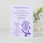 Blush Lavendel Bruiloft Programma (Staand voorkant)