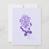 Blush Lavendel Bruiloft Save The Date (Achterkant)