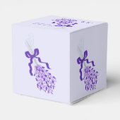 Blush Lavendel Design Bruiloft Bedankdoosjes (Achterkant)