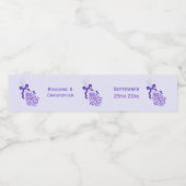 Blush Lavendel Design Bruiloft Waterfles Etiket (Enkel label)