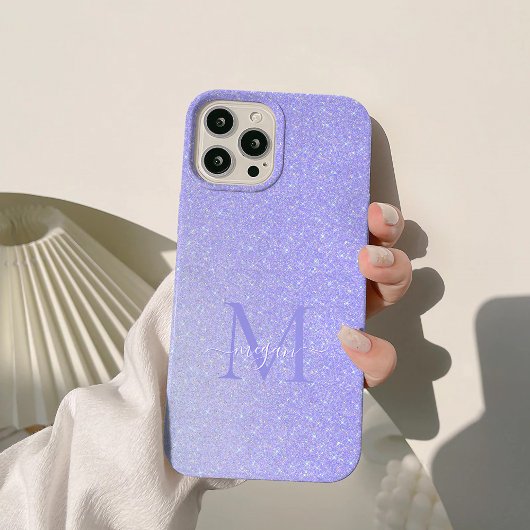 Blush Lavendel Diamant Glitter Ombre Custom Chic Case-Mate iPhone Case