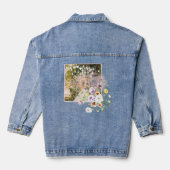 Blush Lavendel Paarse bloemen gelukkig ooit daarna Denim Jacket (Achterkant)