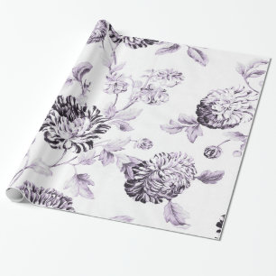 Blush Lavender Botanische Floral Toile Cadeaupapier