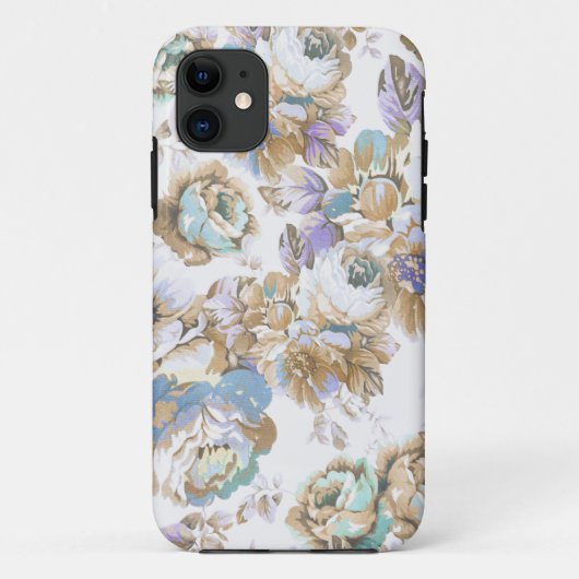 blush lavender bruin blauwgroen rozen floraal Case-Mate iPhone case (Achterkant)