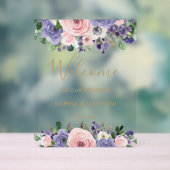 Blush Lavender Purple Floral Wedding Welcome (Neutre)