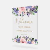 Blush Lavender Purple Floral Wedding Welcome (Angle)
