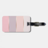Blush & Lavender Roos Gold Wide Stripes Bagagelabel (Achterkant horizontaal)