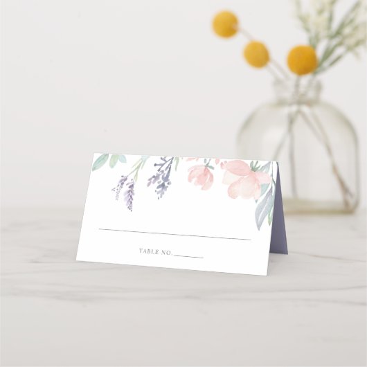 Blush Lavender Waterverf Floral Folded (Voorkant)