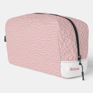 Blush lederen textuur toilettas toilettasje