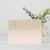 Blush light glitter ombre certificate (Staand voorkant)