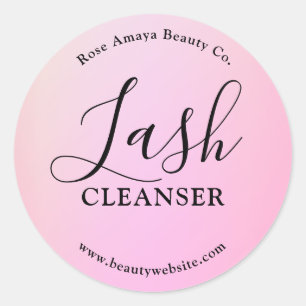Blush Lilac Lash Reiniger Shampoo Productlabel Ronde Sticker