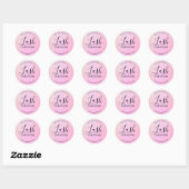 Blush Lilac Lash Reinigings Shampoo Productlabel Ronde Sticker (Vel)