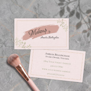 Blush Linen Sage Luxe Visagist Visitekaartje