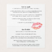 Blush & Lip Product Distributeur Tips & Trucs Visitekaartjes (Binnenkant ongevouwen)