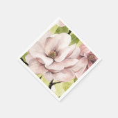 Blush Magnolia Flowers Servet (Hoek)