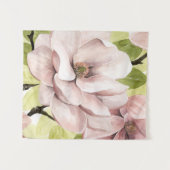 Blush Magnolia Flowers Wandkleed (Voorkant (horizontaal))