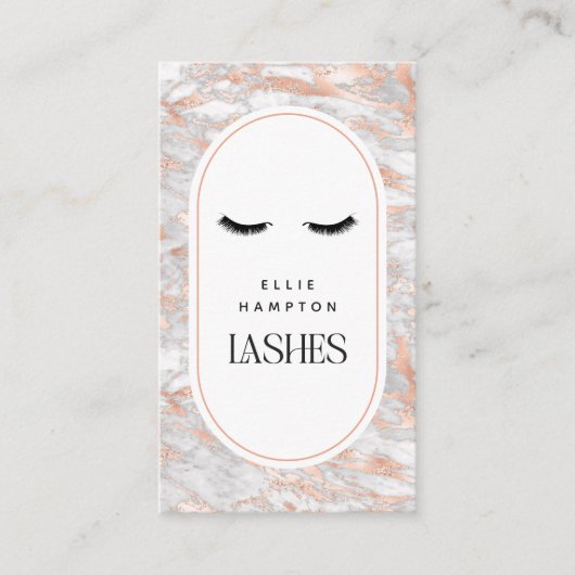 Blush Marble Arch Lashes Beauty  Visitekaartje (Voorkant)