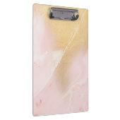 Blush Marble Faux Gold Kantoor Klembord (Rechts)