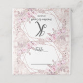 Blush Marble Geometrisch Lijst Zittafel Nummer (Buitenkant ongevouwen)