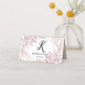 Blush Marble Geometrisch Lijst Zittafel Nummer (Achterkant)