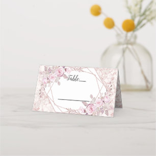 Blush Marble Geometrisch Lijst Zittafel Nummer