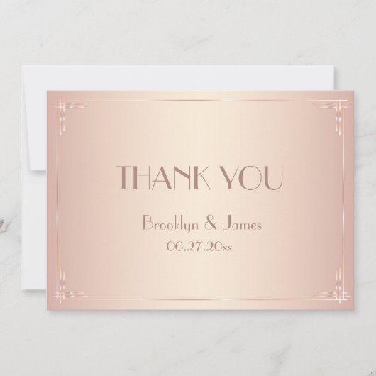 Blush Mariage Merci Cartes Vintage (Devant)