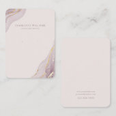 Blush marmer en gouden sieraden Display Kaart Visitekaartje (Voorkant / Achterkant)