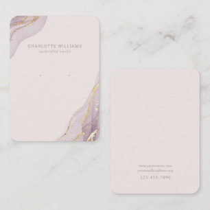 Blush marmer en gouden sieraden Display Kaart Visitekaartje